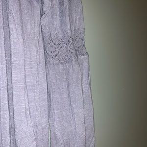 Grey long sleeve blouse